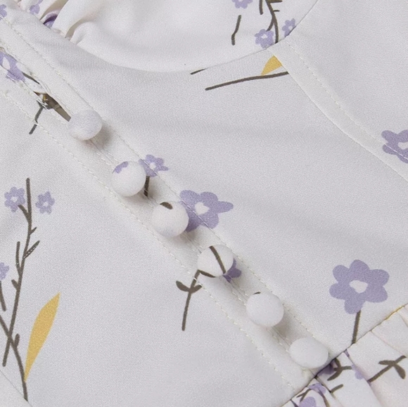 Tiered Ruffle Off The Shoulder Floral Corset Style Dress - Picture 9 of 12